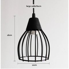 Colgante jaula chico vintage negro - comprar online