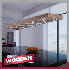 Colgante Wooden led