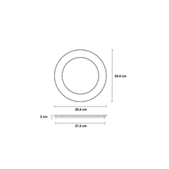 Embutido led circular 24w luz fria - Tirenti