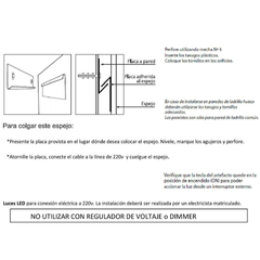Imagen de Espejo led rectangular 60x80
