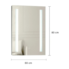 Espejo rectangular con boton touch vertical - Tirenti