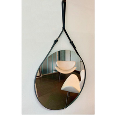 Espejo circular 67cm belt negro - Tirenti