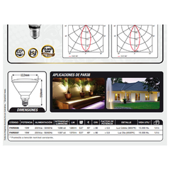 Halopar 38 led E27 15w luz fría en internet