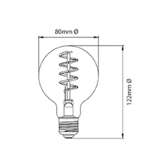Lampara led filamento globo 5w en internet