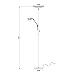 Lampara pie platil led ágata 18w + 6w