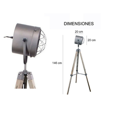 Lampara de pie rufo gris - Tirenti