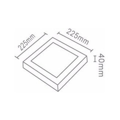 Plafón aplique led cuadrado 18w led luz calida en internet