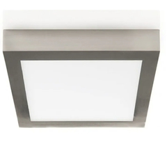 Plafón acero aplique led cuadrado 24w luz calida - comprar online