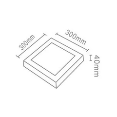Plafón acero aplique led cuadrado 24w luz fria en internet