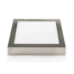 Plafón acero aplique led cuadrado 18 w - comprar online