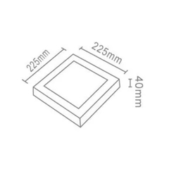 Plafón acero aplique led cuadrado 18 w en internet