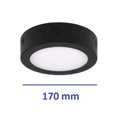 Plafón negro aplique led redondo 12w led luz calida en internet
