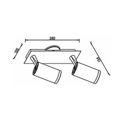 Aplique pared 2 luces tempano acero - comprar online