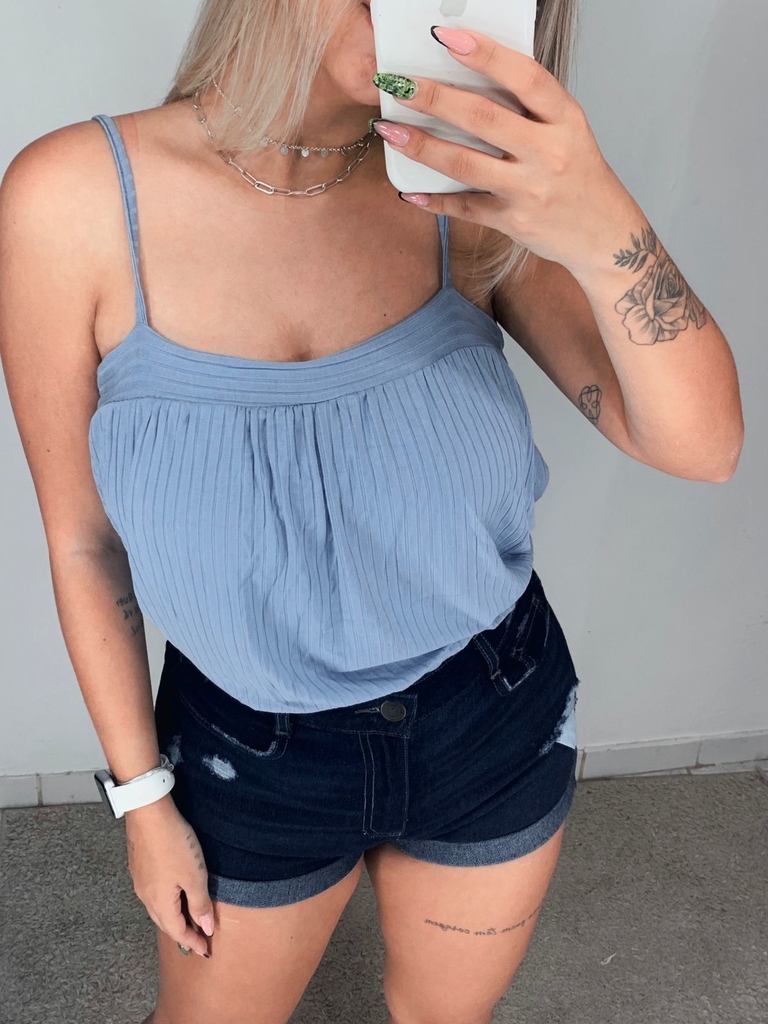 short jeans cintura alta hering