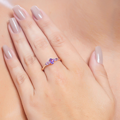 ANEL JOY EM OURO ROSÉ 18K COM AMETISTA - comprar online