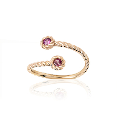 ANEL JOY EM OURO ROSÉ 18K COM TURMALINA ROSA