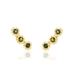 BRINCO JOY EM OURO AMARELO 18K COM TURMALINA VERDE