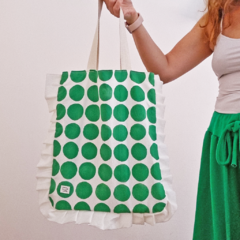 ToteBag Cʀᴇ̀ᴍᴇ Bʀᴜ̂ʟᴇ́ᴇ Verde - comprar online