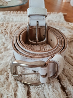 Cinturón Cuero Blanco