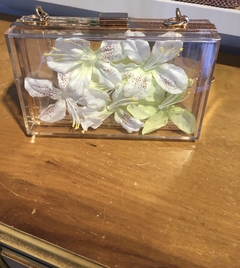 Clutch - Orquídea - Branco Com Verde