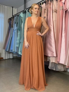 Vestido - The Dress Shop - Espelho Terracota - Tecido Poá