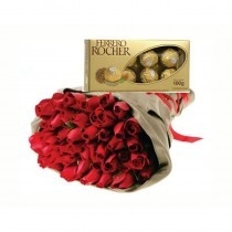 Mega Bouquet de Rosas com Chocolates- Vivian