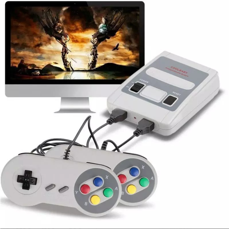 Videogame Retrô com 2 Controles Com Fio e 620 Jogos Antigos