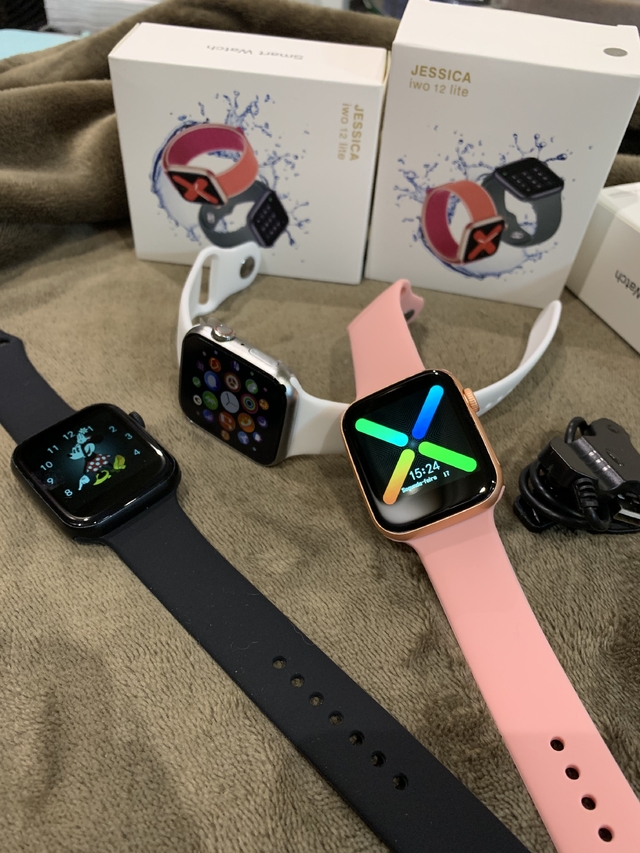 smartwatch iwo 12 dourado