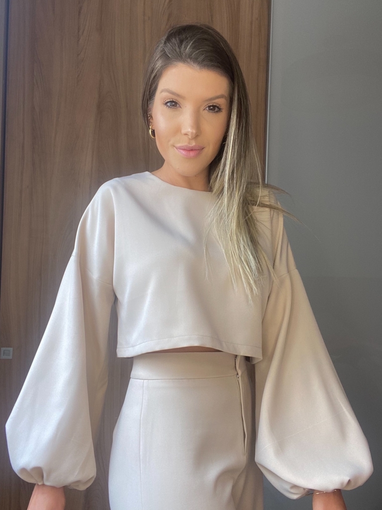 Cropped Maria - Nude - Comprar em Chérie