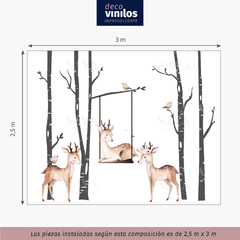 Ciervos entre árboles - comprar online