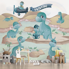 Mural Dinosaurios 002
