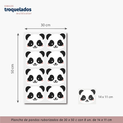 Plancha caritas de pandas - Saya Decográfica