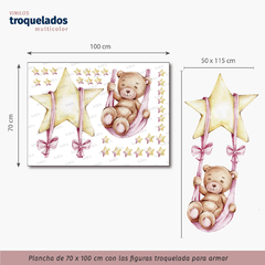 Teddy rosa en estrella - comprar online