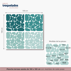 Plancha Terrazo Azul - Saya Decográfica