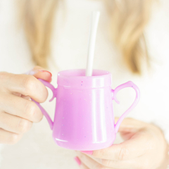 Imagen de Mate retro 2 asas glitter color,