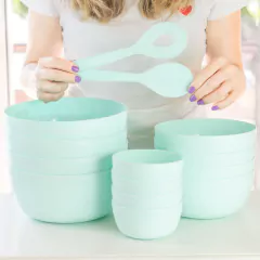 Bowls de plástico pastel 3 tamaños en internet