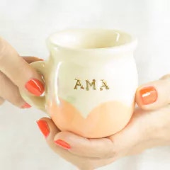 POCILLOS DE CAFÉ PALABRAS ORO - comprar online