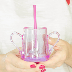 MATE DOBLE ASA CRISTAL GLITTER - comprar online