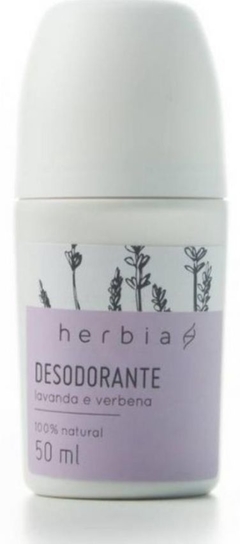 Desodorante ROLL-ON Lavanda e Verbena Branca Natural 50 ml Herbia - comprar online