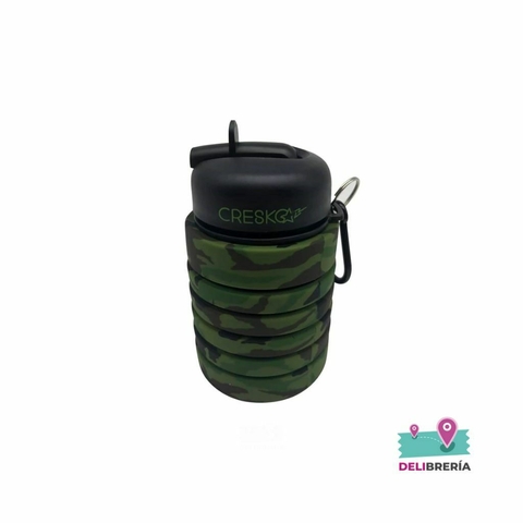 BOTELLA DE SILICONA CRESKO 500 ML CAMUFLADA VERDE