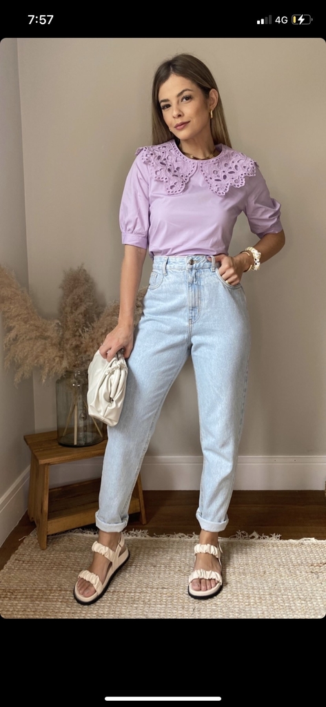 blusa maxi gola