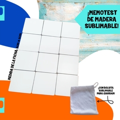 Art. M199 Memotest Madera Sublimable 12 piezas