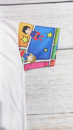 Art. 122 Remeras Combinadas con diseños super heroes - comprar online