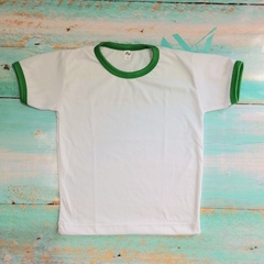 Art. 113.B Remera blanca con vivo de color Niño - Athena Sublimacion
