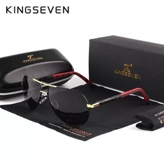 [MS0096] Óculos De Sol Masculino Kingseven Modelo K725 Com Lente Polarizada Estilo Aviador