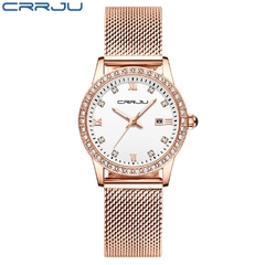 [MS0013] Relógio CRRJU Moda luxo. - Malibu Shopping