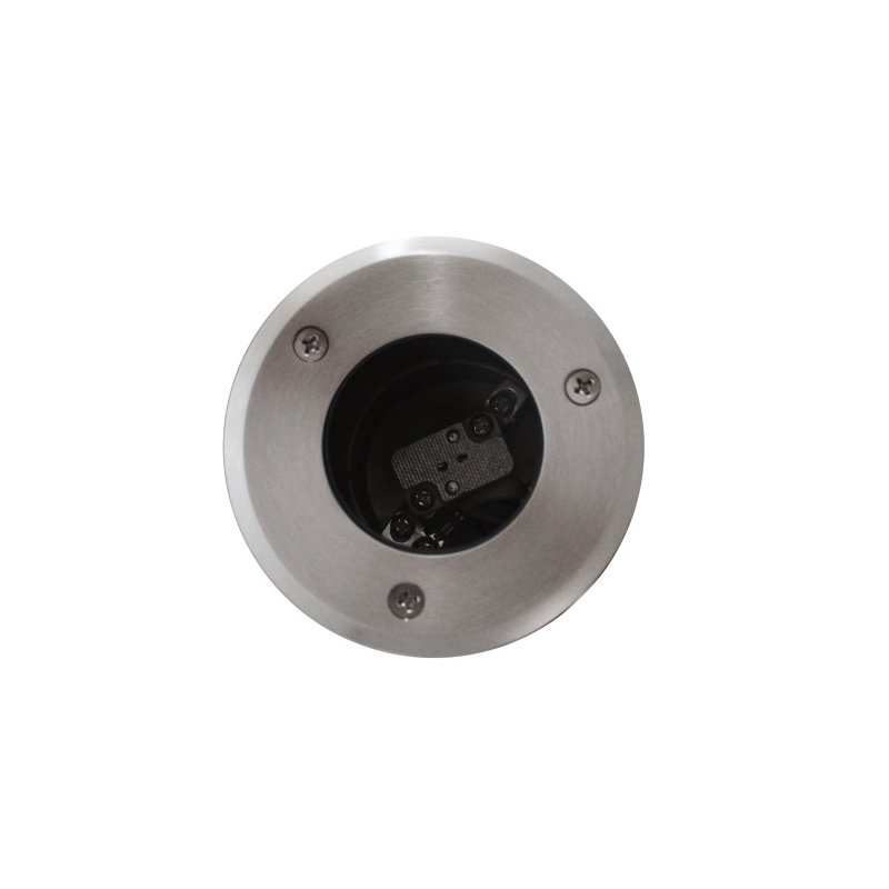LAMPARA DE PISO EMPOTRABLE LUMINARIO PARA FOCO MR16 GX5.3D E ACERO 50W