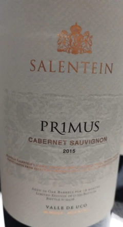Salentein Primus Cabernet Sauvignone 2015 - comprar online