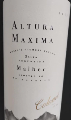 Altura Maxima... Colome Malbec 2013 en internet
