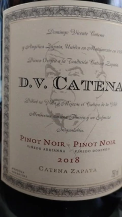 D.v. Catena Pinot Noir-pinot Noir 2018 Catena Zapata - comprar online